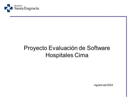 Proyecto Evaluación de Software Hospitales Cima