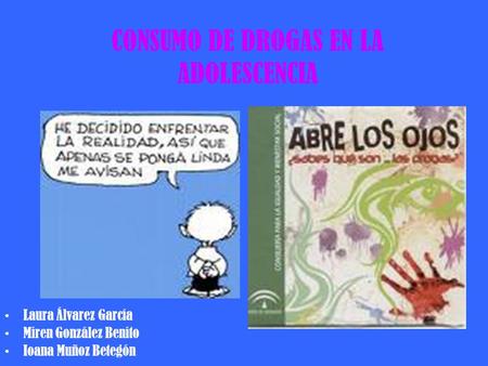 CONSUMO DE DROGAS EN LA ADOLESCENCIA