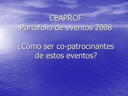 CEAPROF Centro de Estudios de Actualización Profesional