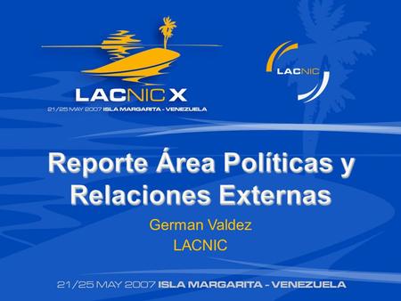 Reporte Área Políticas y Relaciones Externas