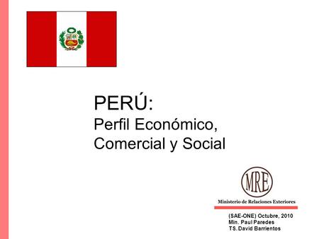 PERÚ: Perfil Económico, Comercial y Social