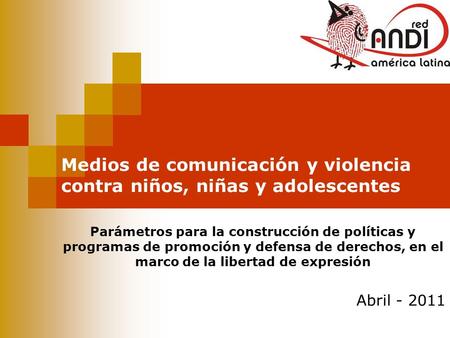 Medios de comunicación y violencia contra niños, niñas y adolescentes