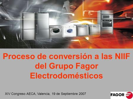 Proceso de conversión a las NIIF del Grupo Fagor Electrodomésticos