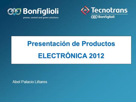 Presentación de Productos ELECTRÓNICA 2012