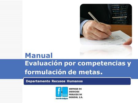 Manual Evaluación por competencias y formulación de metas.