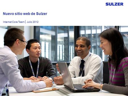 Nuevo sitio web de Sulzer Internet Core Team | Julio 2012.
