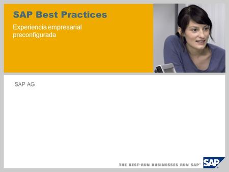 SAP Best Practices Experiencia empresarial preconfigurada