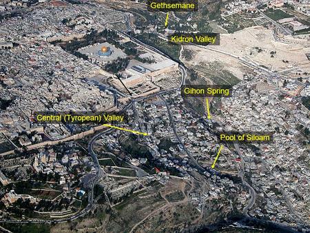 Temple Mount and City of David aerial from southwest