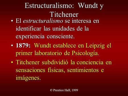 Estructuralismo: Wundt y Titchener