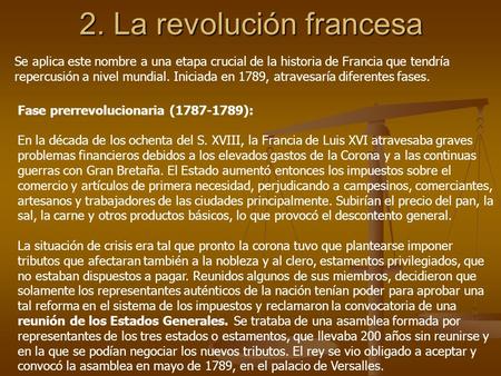 2. La revolución francesa