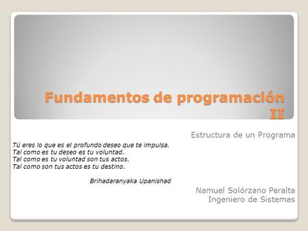 Fundamentos de programación II