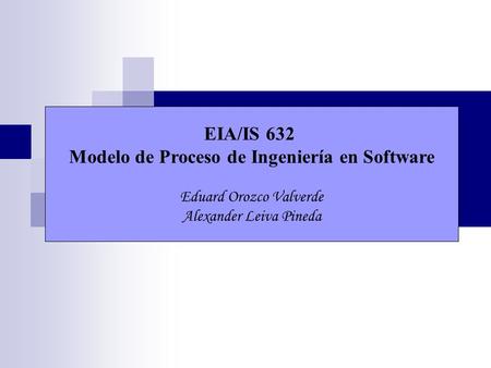 Modelo de Proceso de Ingeniería en Software