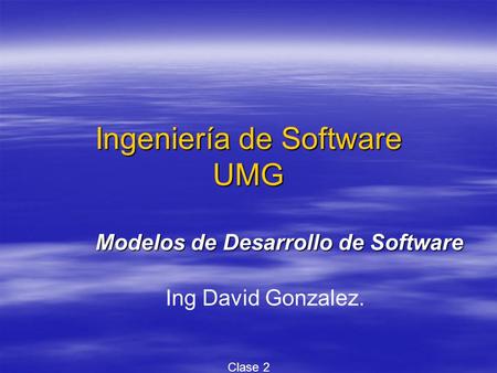 Ingeniería de Software UMG