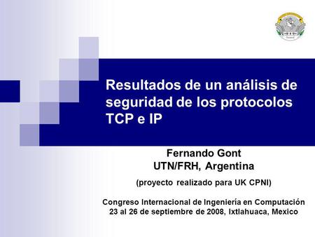 Resultados de un análisis de seguridad de los protocolos TCP e IP