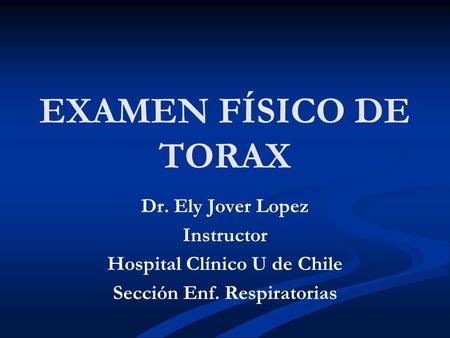 Hospital Clínico U de Chile Sección Enf. Respiratorias