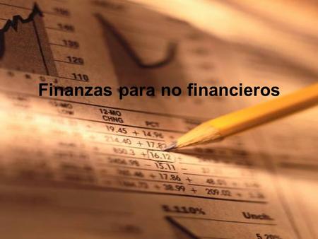 Finanzas para no financieros