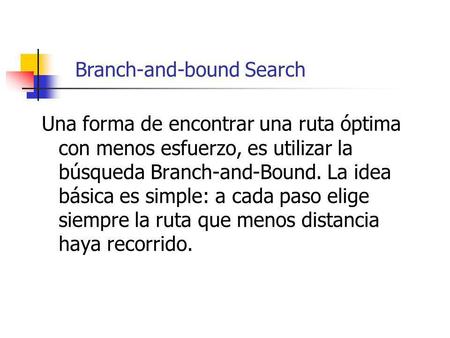 Branch-and-bound Search
