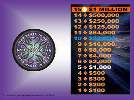 This Millionaire game template was created by STANLEY.