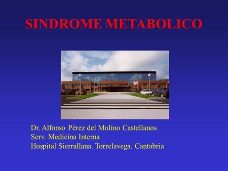 SINDROME METABOLICO Dr. Alfonso Pérez del Molino Castellanos