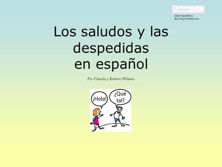 Los saludos y las despedidas en español