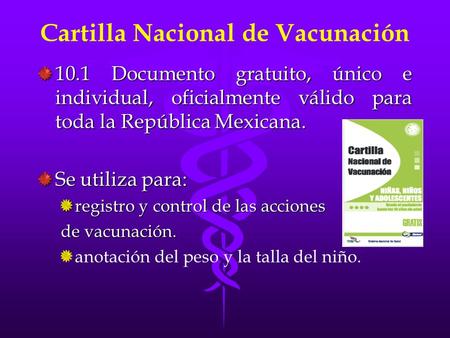 Cartilla Nacional de Vacunación