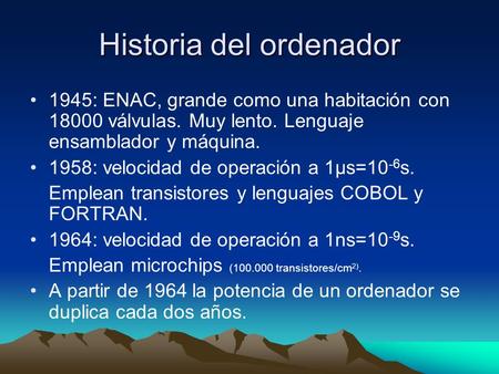 Historia del ordenador
