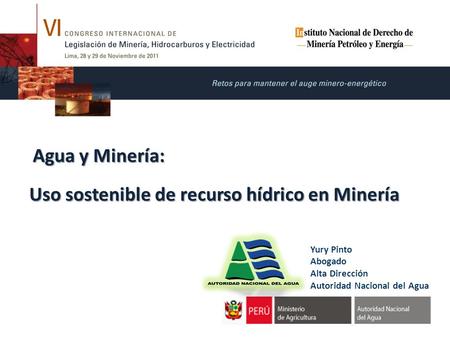 Uso sostenible de recurso hídrico en Minería