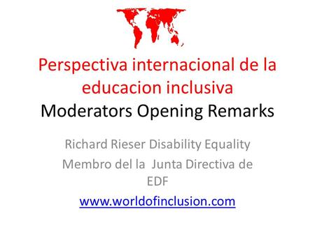 Richard Rieser Disability Equality