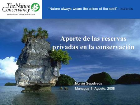 Aporte de las reservas privadas en la conservación