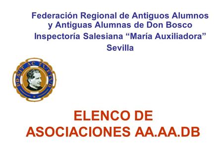 ELENCO DE ASOCIACIONES AA.AA.DB
