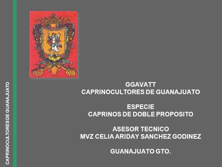 GGAVATT  CAPRINOCULTORES DE GUANAJUATO ESPECIE CAPRINOS DE DOBLE PROPOSITO ASESOR TECNICO.
