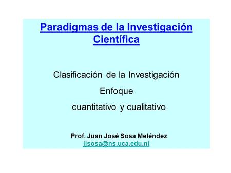 Paradigmas de la Investigación Científica