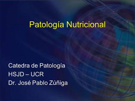 Patología Nutricional