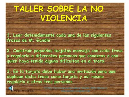 TALLER SOBRE LA NO. VIOLENCIA 1