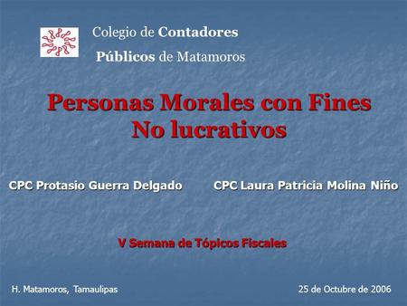 Personas Morales con Fines No lucrativos