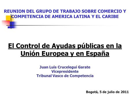 El Control de Ayudas públicas en la Unión Europea y en España