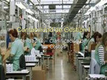 Contabilidad de Gestión I