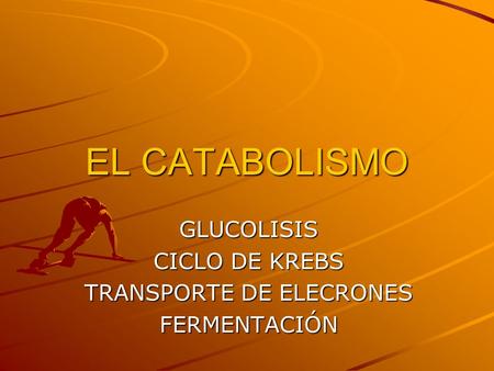 GLUCOLISIS CICLO DE KREBS TRANSPORTE DE ELECRONES FERMENTACIÓN