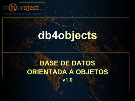 BASE DE DATOS ORIENTADA A OBJETOS v1.0