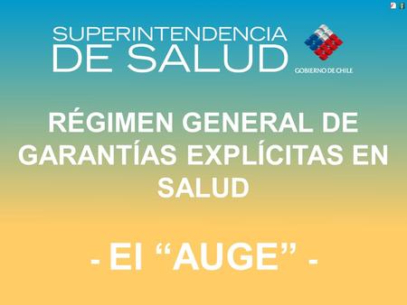 RÉGIMEN GENERAL DE GARANTÍAS EXPLÍCITAS EN SALUD