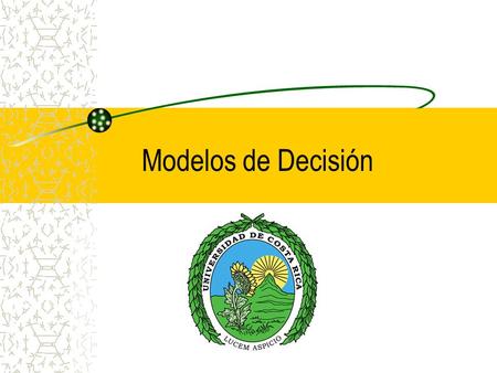 Modelos de Decisión.