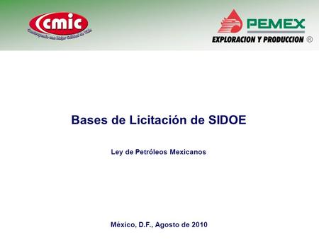 Bases de Licitación de SIDOE Ley de Petróleos Mexicanos