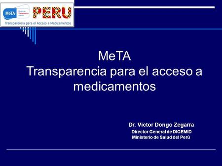 MeTA Transparencia para el acceso a medicamentos