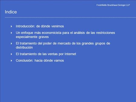 Indice Introducción: de dónde venimos