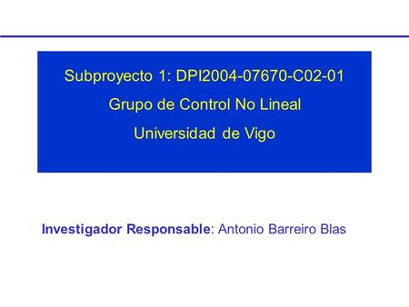 Grupo de Control No Lineal