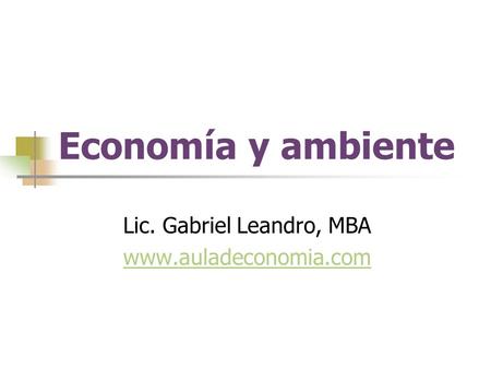 Lic. Gabriel Leandro, MBA