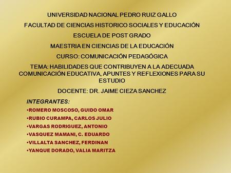 UNIVERSIDAD NACIONAL PEDRO RUIZ GALLO