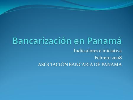 Bancarización en Panamá