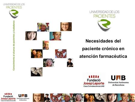 Necesidades del paciente crónico en atención farmacéutica