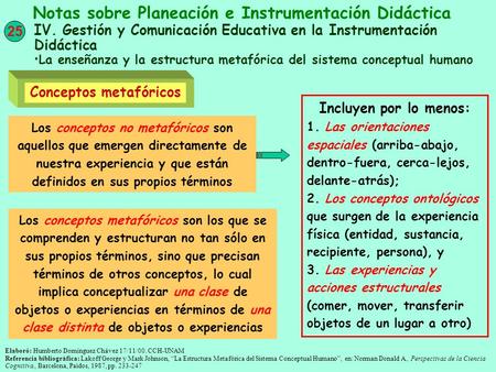 Notas sobre Planeación e Instrumentación Didáctica